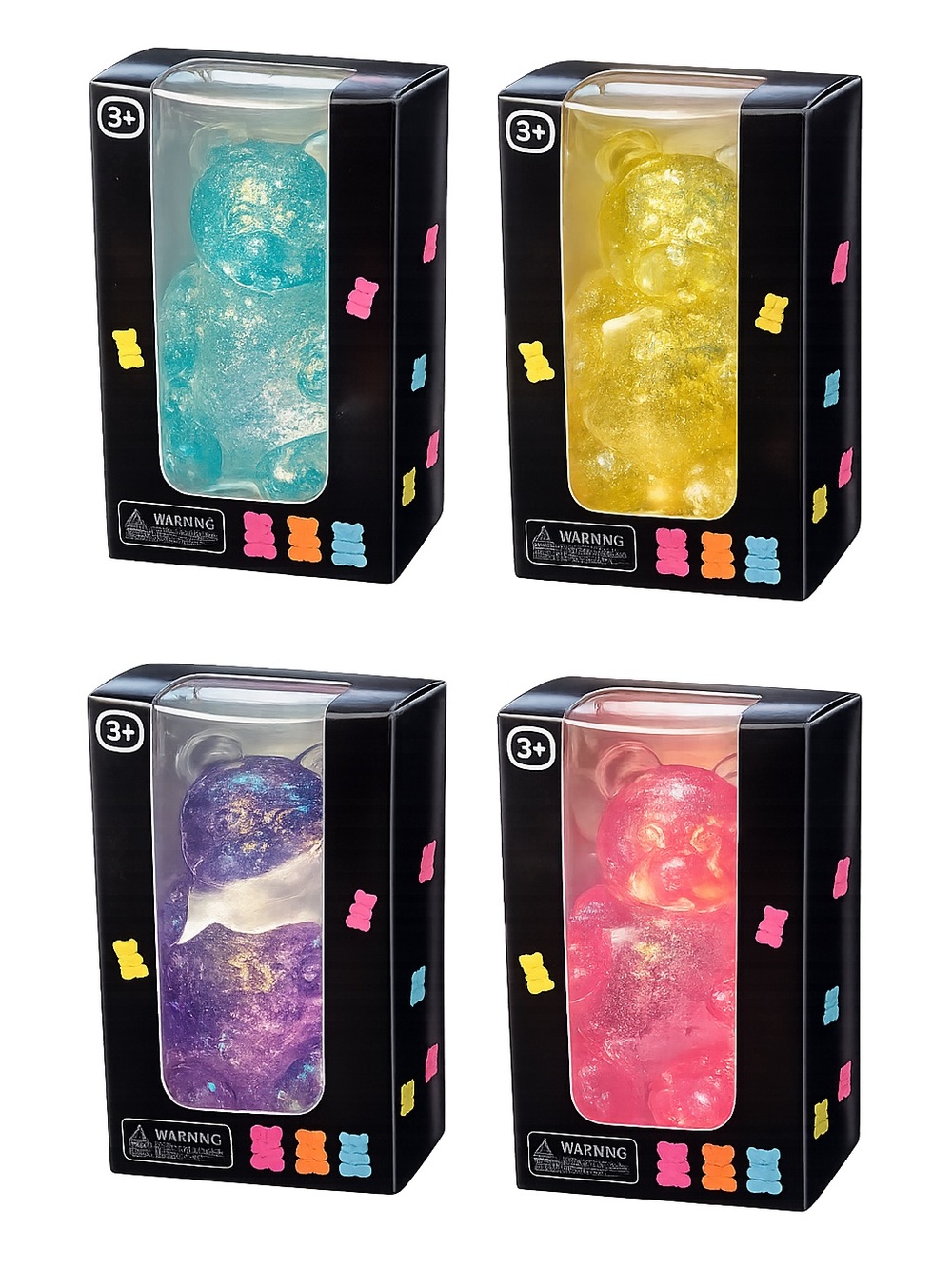 Kids Glitter Gummy Bear Toy - Purple - we have multiple colors
